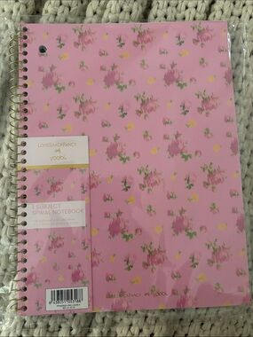 LoveShackFancy Pink Floral Spiral Notebook